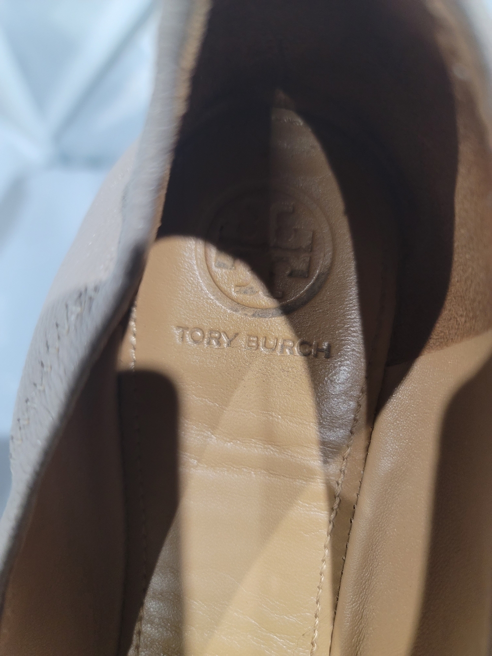 Tory Burch Classic Tan Leather Ballet Flats - Size 10 - Picture 4 of 10